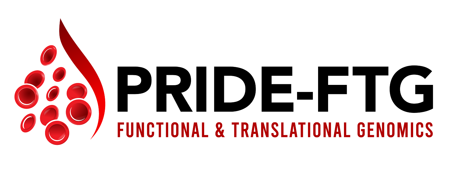 logo stating "PRIDE-FTG: Functional & Translational Genomics"
