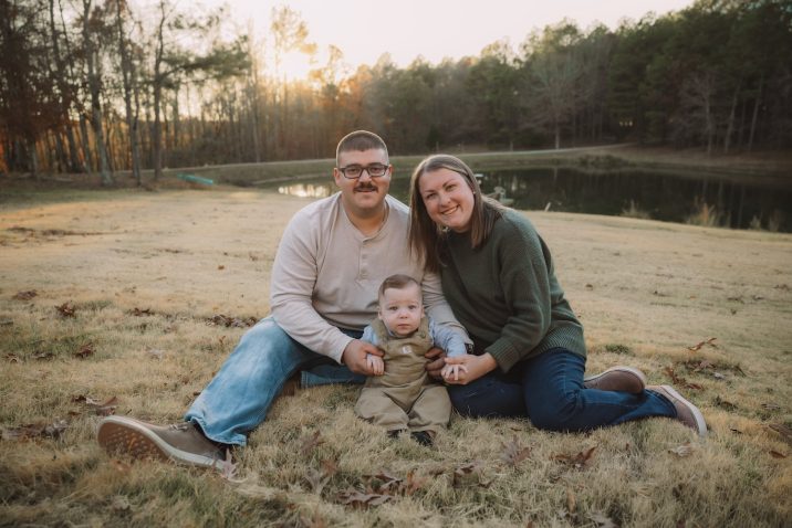 Family with baby