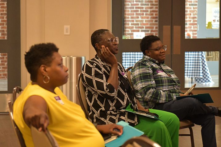 Participants listen and engage during the Connected for Life Open-House event. [Aaron Smith/Augusta University]