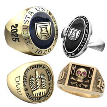 Augusta University rings for graduation.