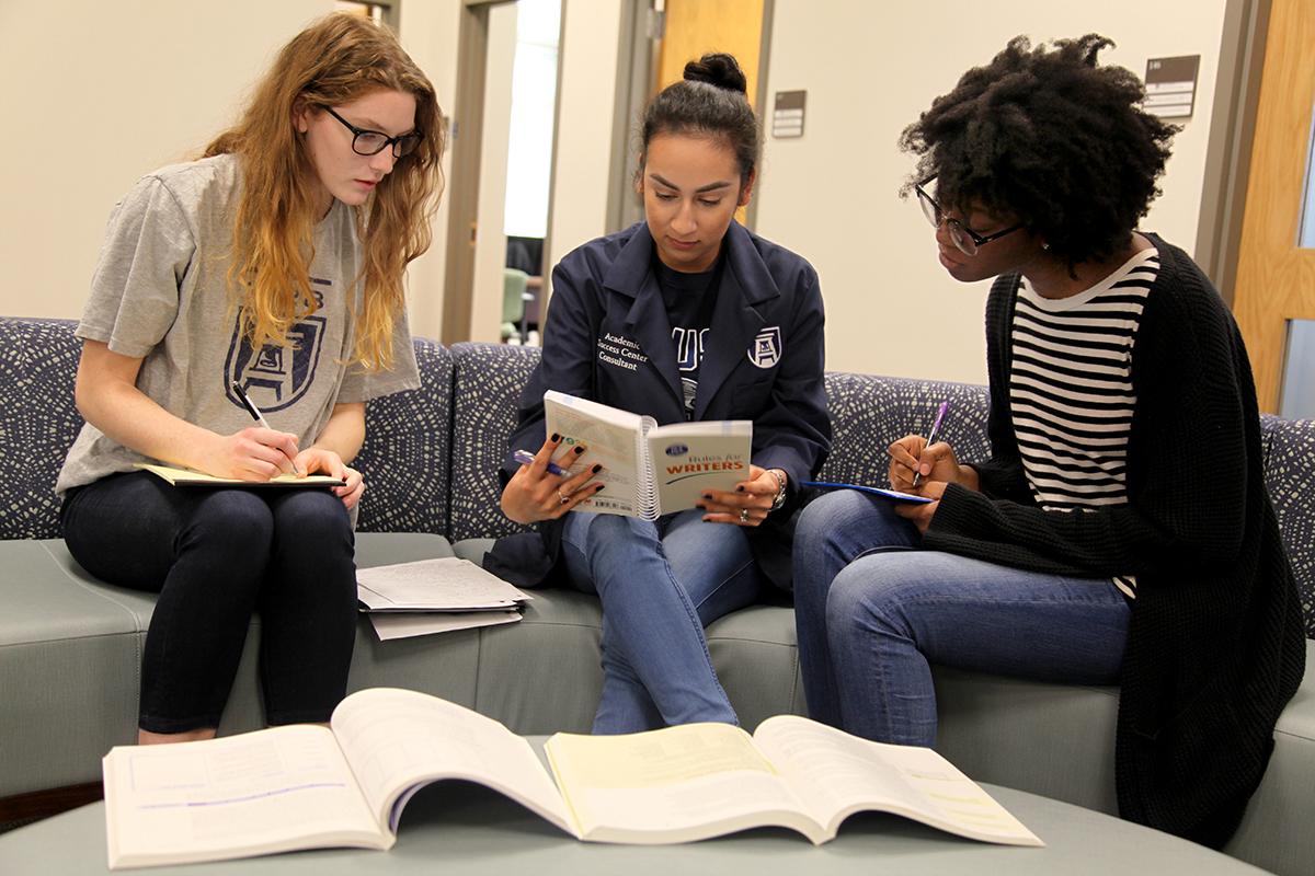 Students studying