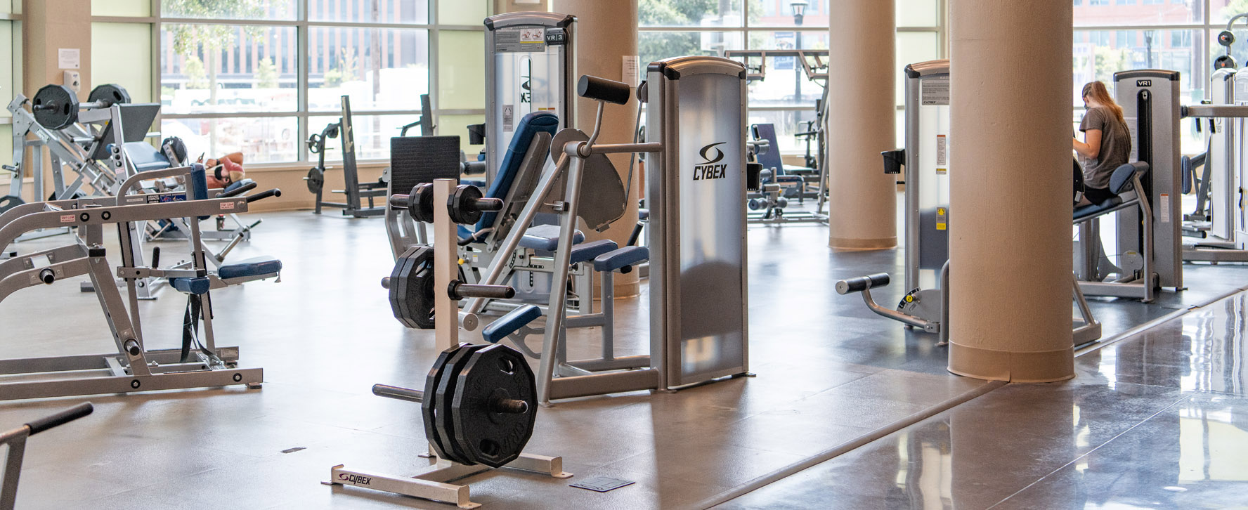 Augusta University Campus Recreation Center workout equipment