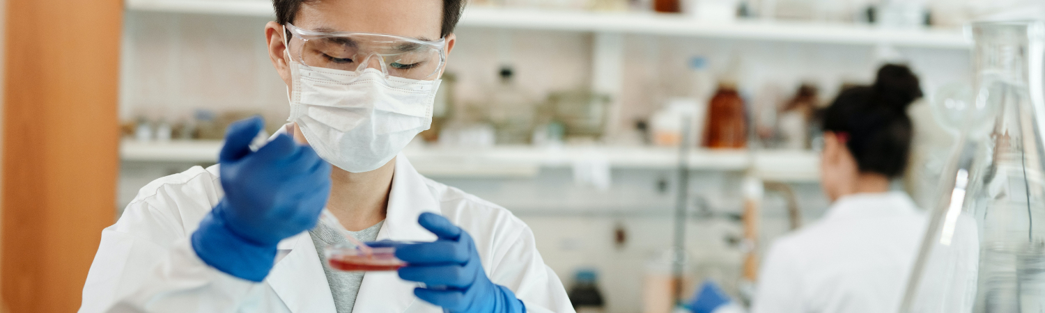 Man and woman working in laboratory