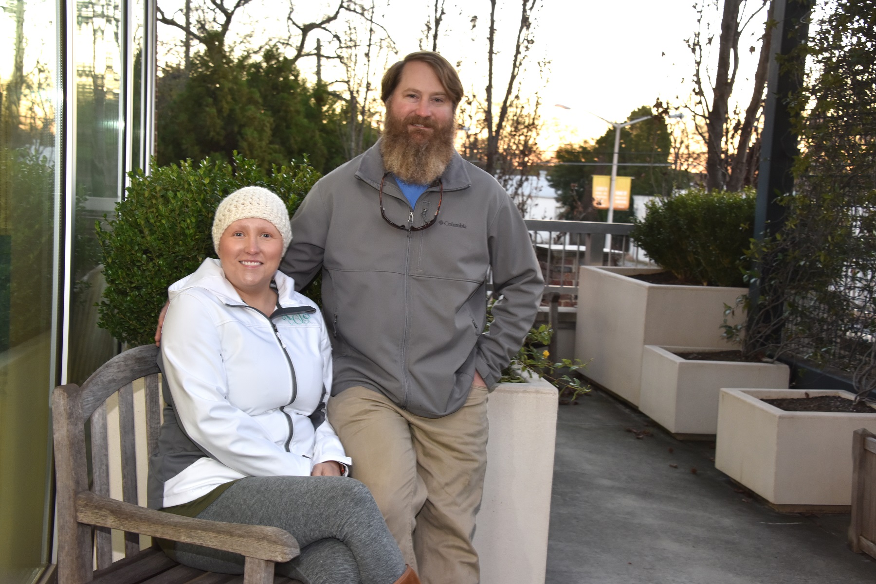 Cancer patient and her husband