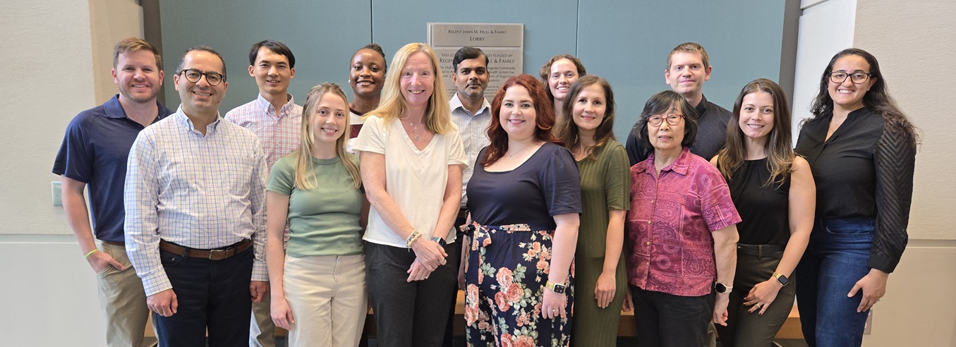 People posing for camera