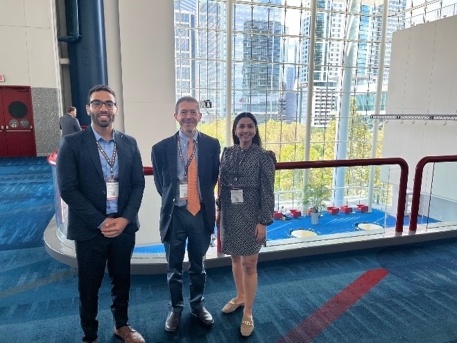 2023 Society of Hematologic Oncology (SOHO) Annual Meeting.  Houston, Texas. September 6 to 9, 2023. From L-R (Dr. Sharara, Dr. Cortes, and Dr. Miranda-Galvis)