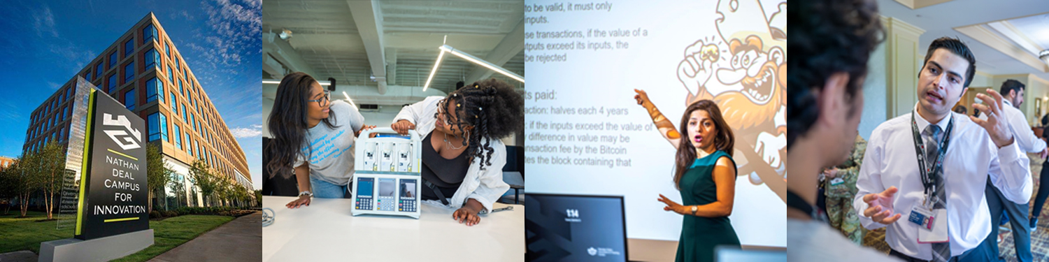 collage of facility, staff and students at the School of Computer and Cyber Sciences