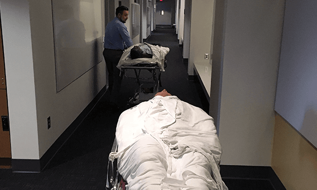 Interdisciplinary Simulation Center hallway