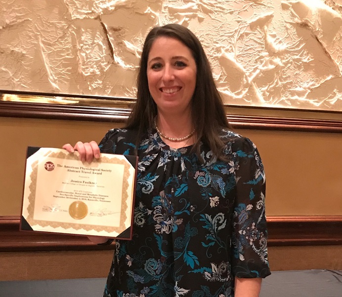 picture of 2018 American Physiological Society: Cardiovascular, Renal and Metabolic Diseases:  Sex-specific Implications for Physiology Conference Award awarded to Jessica FAULKNER