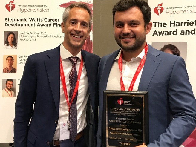 2019 AHA  Hypertension Scientific Session   “Stephanie Watts Career Development Award” awarded  to Thiago BRUDER DO NASCIMENTO with Dr. Belin de Chantemele