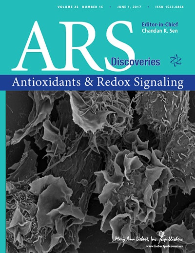 ARS Discoveries Journal Cover- Volume 24, Number 16, June 7, 2017- Antioxidants & Redox Signaling- Macropinocytosis in macrophages