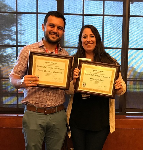 Augusta University Award for Excellence in Research by a Postdoctoral Fellow, 1st place (oral) to Jessica Faulkner, 2nd place (oral) to Thiago Bruder Nascimento