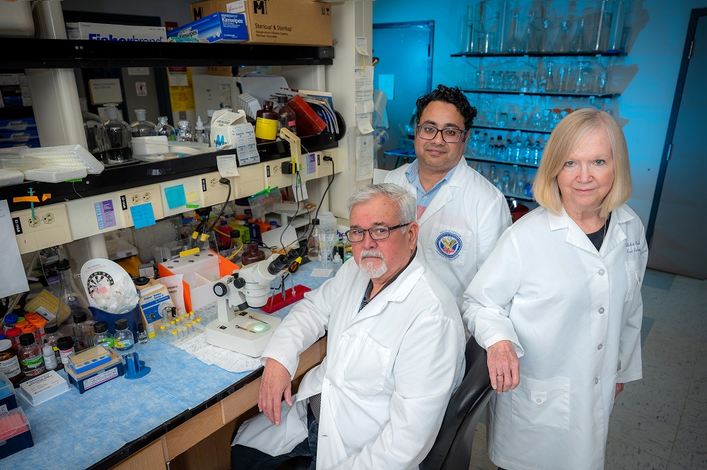 Dr. Modesto Rojas, from left, Dr. Syed Adel Zaidi and Dr. Ruth Caldwell