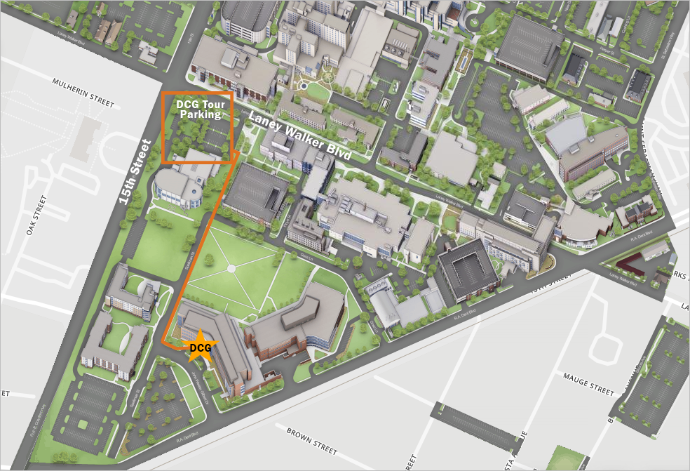 DCG Tours Parking Map