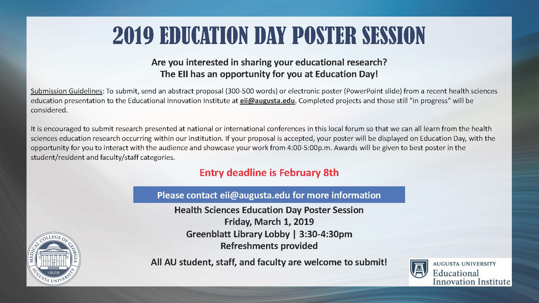 Educ Day Poster Session updated