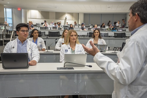 Dr. Brands talking to Students