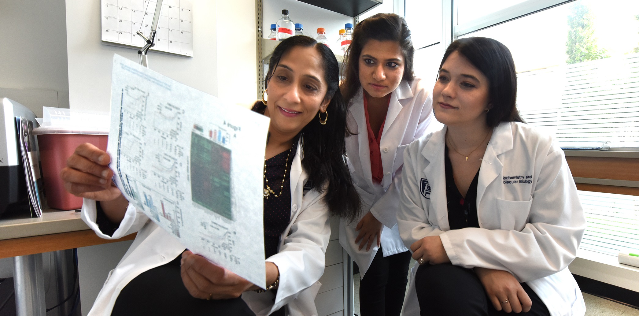 Dr. Lokeshwar and lab members in her lab