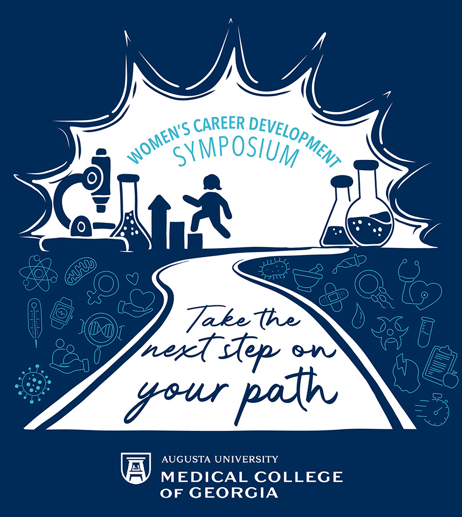 Women's Career Development Symposium logo: "Take the next step on your path"