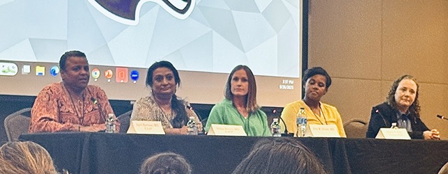 Women's panel at symposium