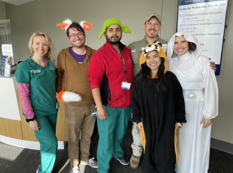 Pediatric Emergency Medicine Fellows in Costumes