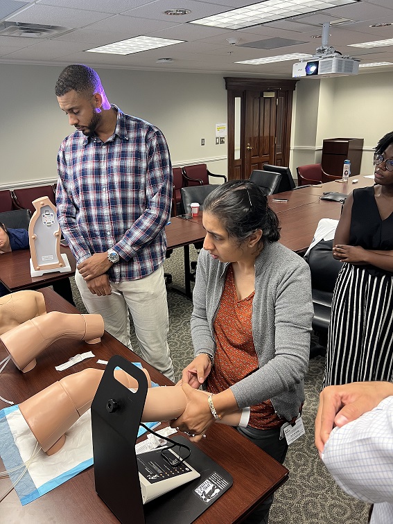 Fellows practicing Joint injections at WED Didactics