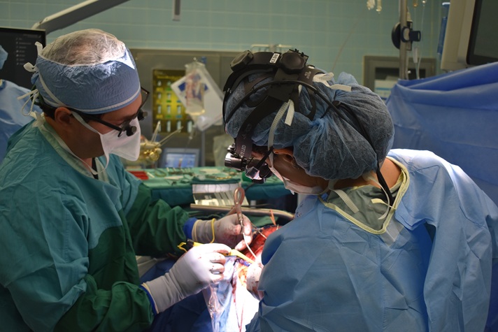 Dr. Rahimi during surgery