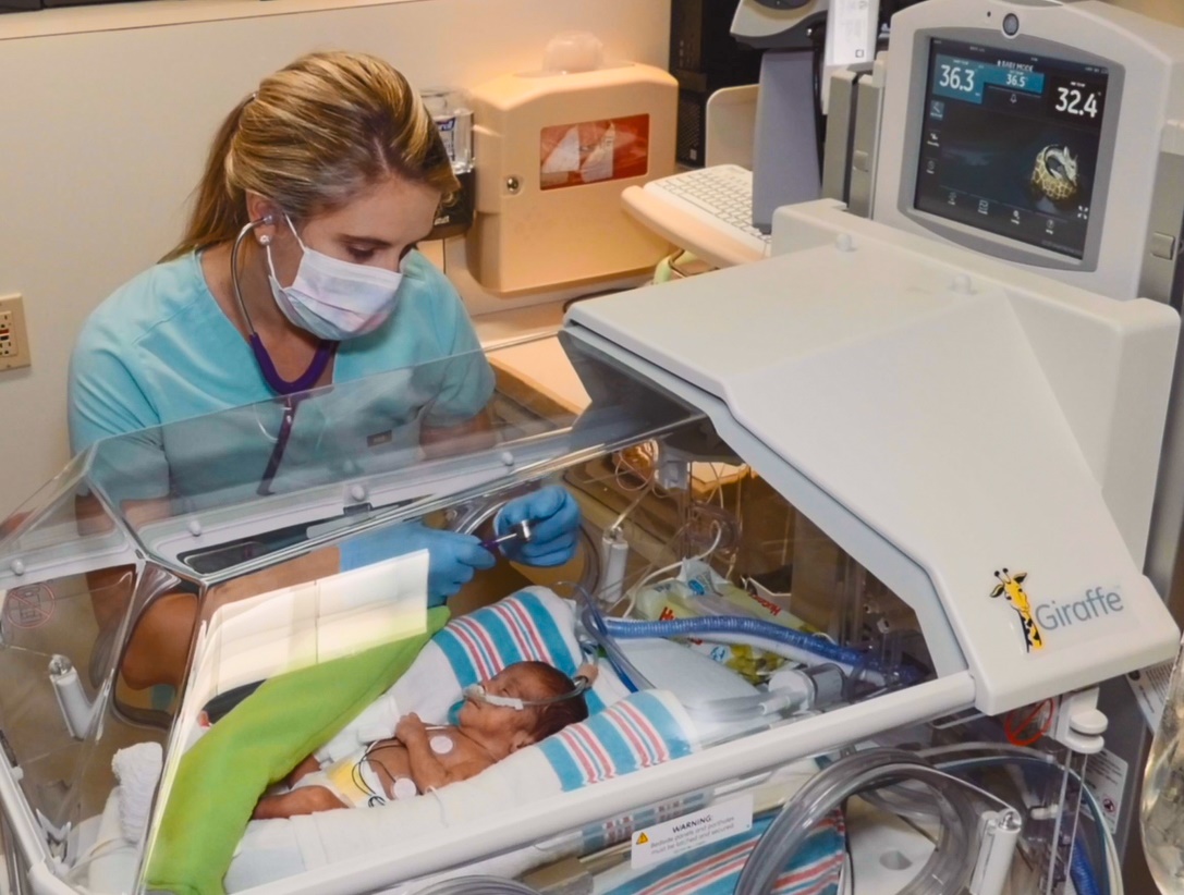 Neonatology residency with baby