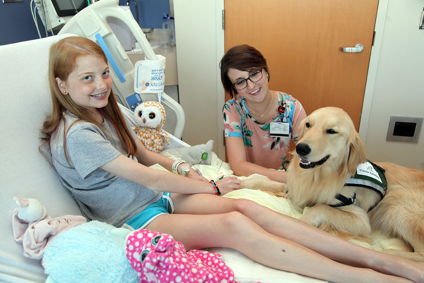 Casey with patient