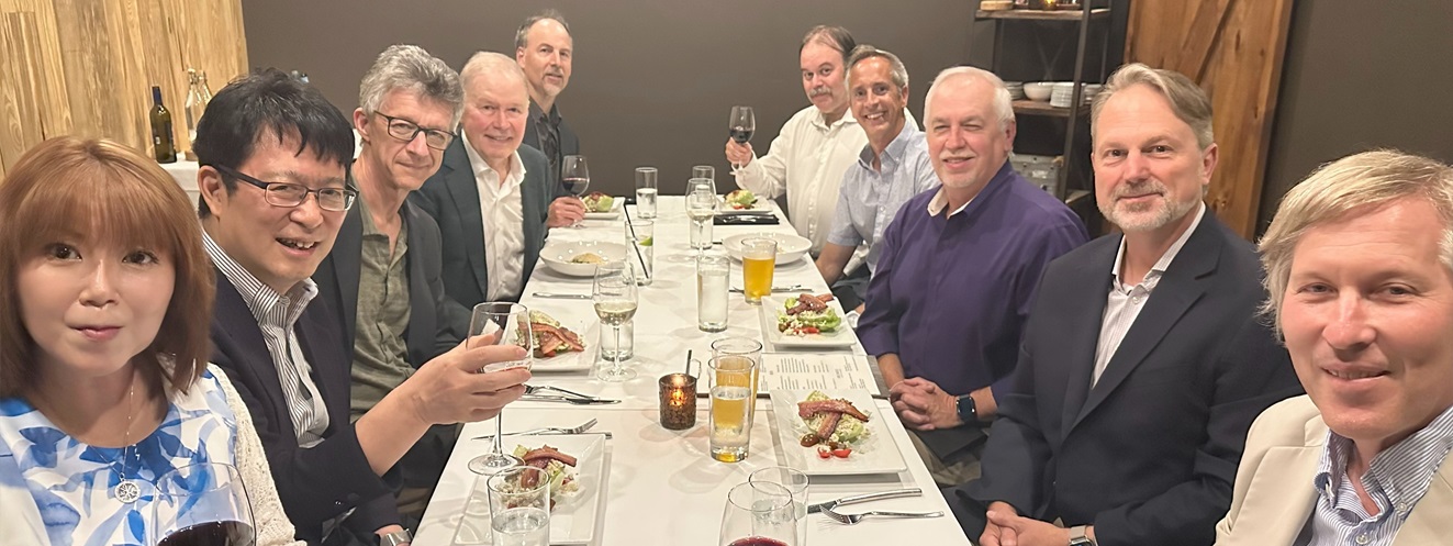 PPG members and Dr. Hess eating