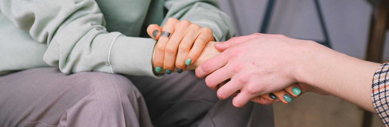 psychologist comforting patient