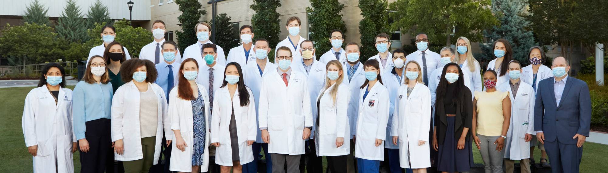 GME residents wearing masks