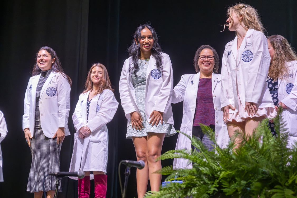 MCG students getting their white coat