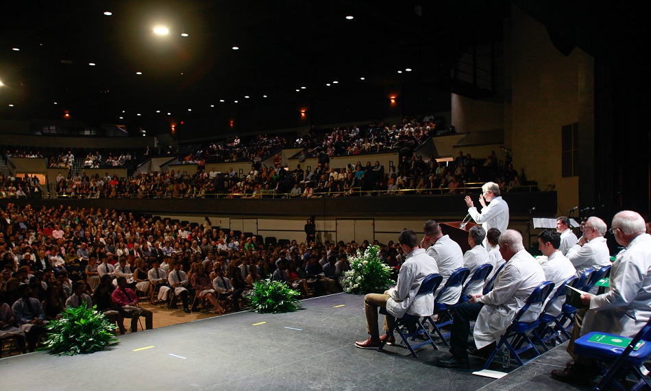 Class of 2026 White Coat Ceremony- Dr. Hess addresses the audience