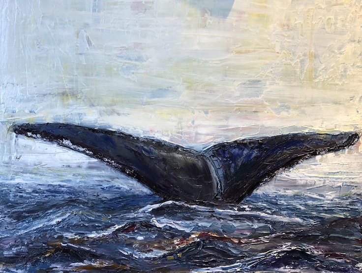 Junk Whale Oil Painting by Avalyn Zilke