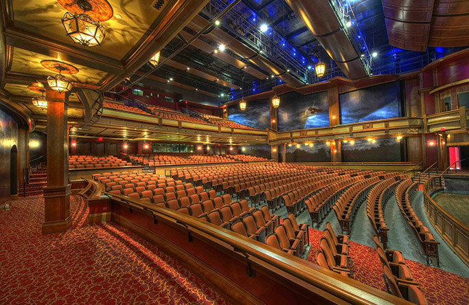 A view of an empty theater