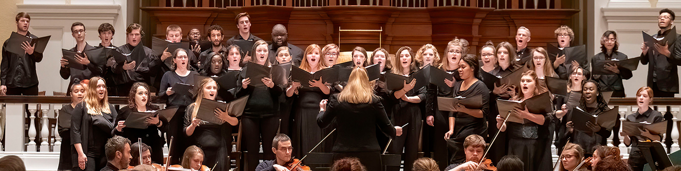 Choir performing