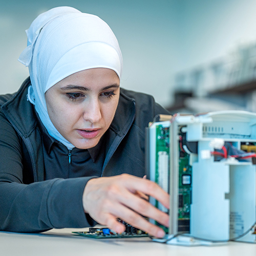 Student Working on Device