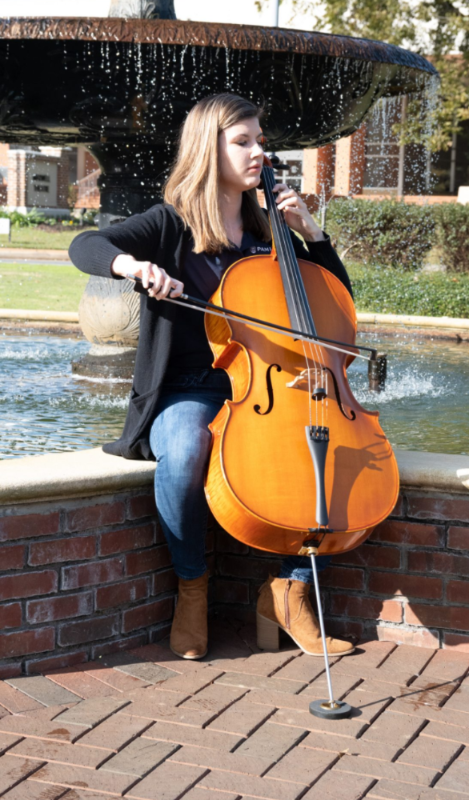 O'Keefe playing cello