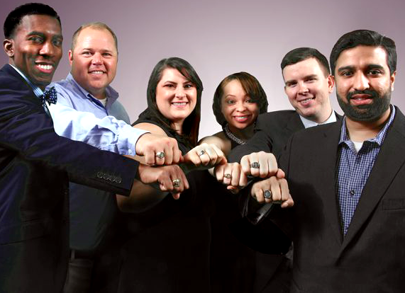 DCG students with rings