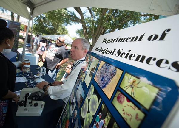 Department of Biological Sciences booth