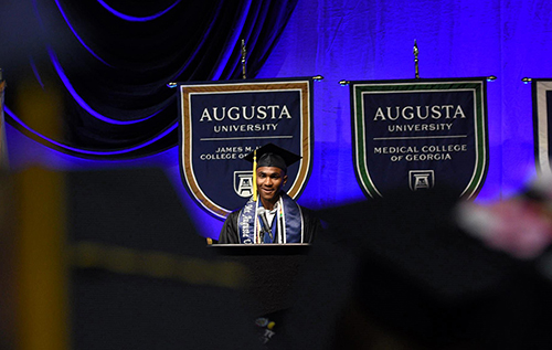 Student speaker at Commencement