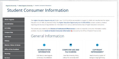 Student Consumer Information