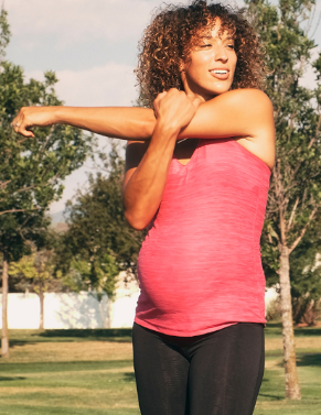 woman stretching