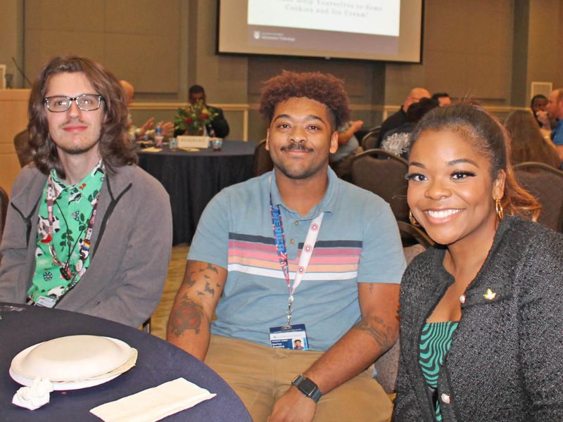 IT Town Hall - Staff members enjoy lunch