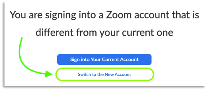 Switch to New Account