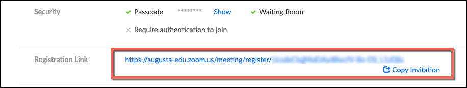 Copy Registration Link Copy registration link and send to registrants
