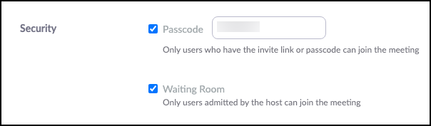 Zoom Waiting Room Option Enable the waiting room option