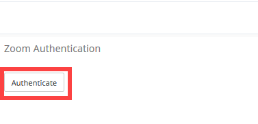 Zoom Authentication
