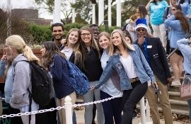 students talking