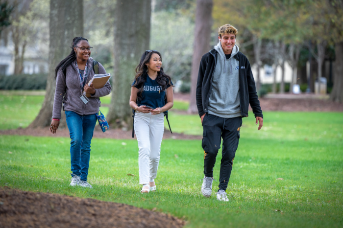 Group of students walking